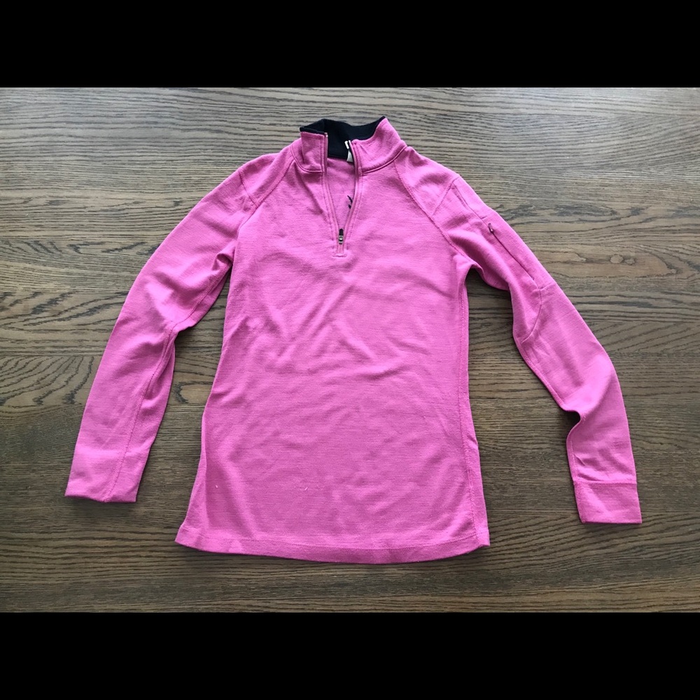 ibex zip up wool pullover